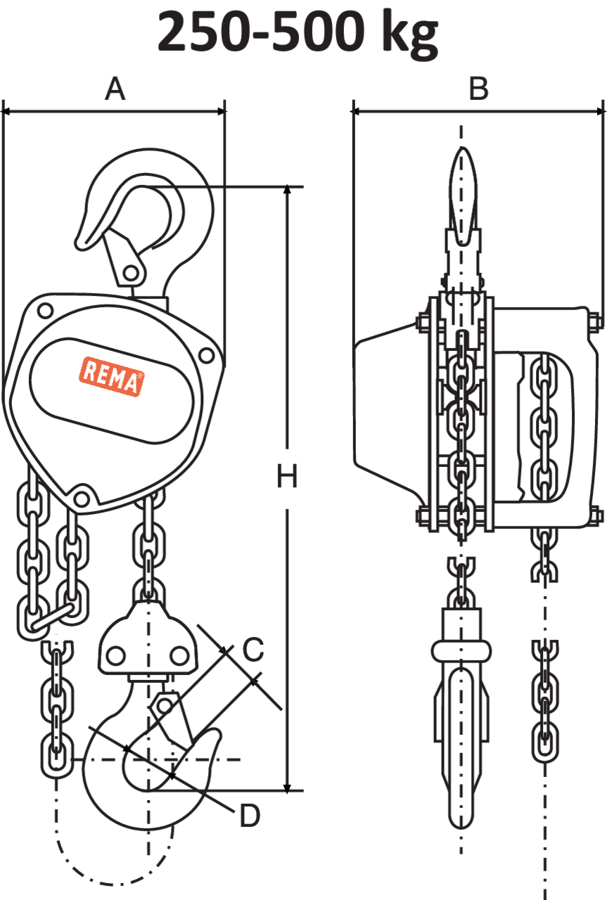 BLACKLINE hand chain hoist REMA